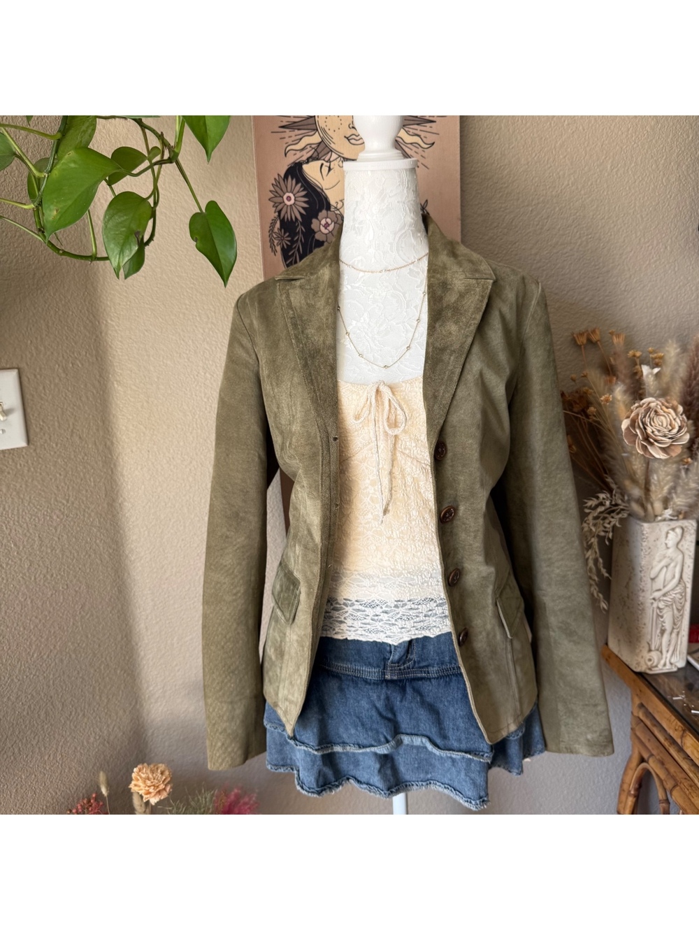 Eddie Bauer suede leather blazer
